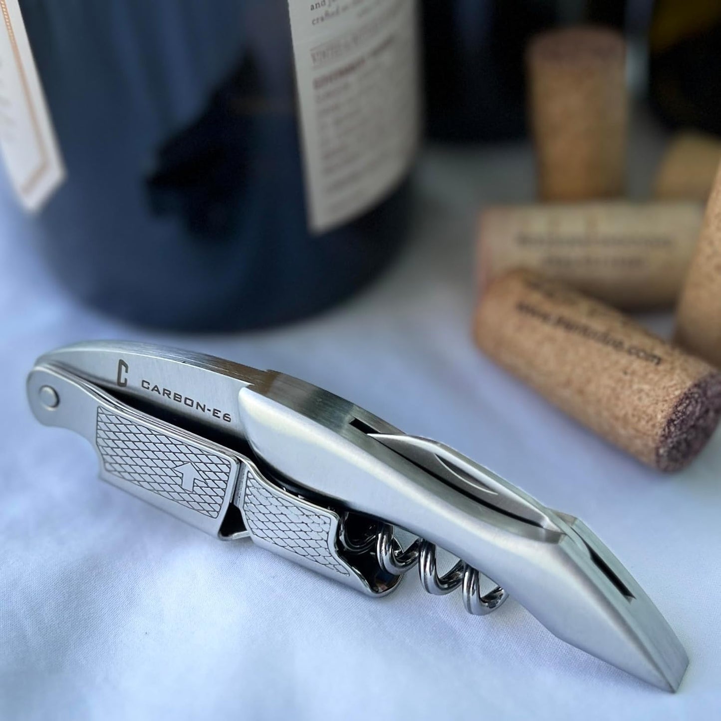 Professional Waiter's Corkscrew Wine Bottle Opener (The ultimate wine key for bartenders, servers, sommeliers, connoisseurs, enologists, and all wine enthusiasts)