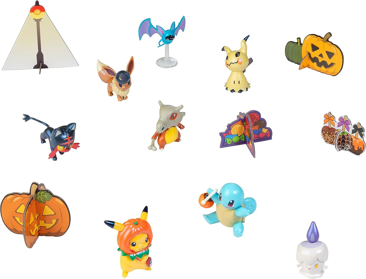 Pokemon Halloween Advent Countdown Calendar 2021 - 13 Pieces with 10 Toy Figures & 3 Accessories | Ages 4+