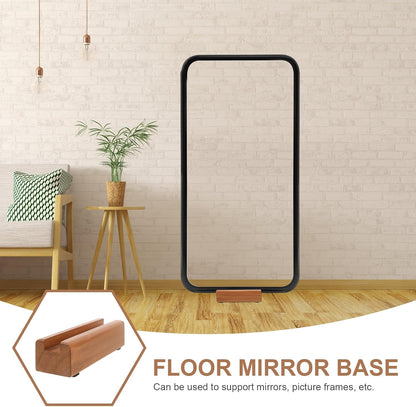 Uonlytech Full-Length Mirror Stand Holder - 2pcs Wooden Frame for Stylish Home Decor