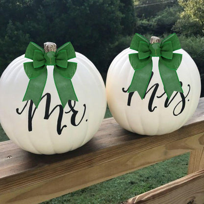 Meseey Wired Ribbon Bows - Handmade Emerald Green Burlap for Wreaths & Gift Wrapping | 2 Pcs Set