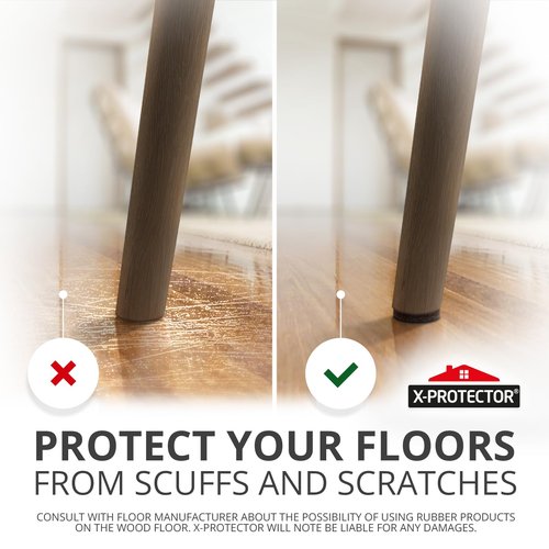 Non Slip Furniture Pads 16 pcs 1" X-Protector - Premium Furniture Grippers! Self-Adhesive Rubber Feet Furniture Feet - Ideal Non Skid Furniture Pad Floor Protectors - Keep Furniture in Place!