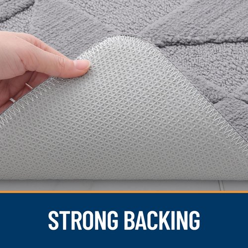 OLANLY Door Mats Indoor, Non-Slip, Absorbent, Dirt Resist, Entrance Washable Mat, Low-Profile Inside Entry Doormat for Entryway (32x20 inches, Grey)
