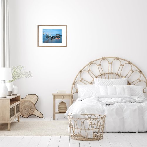 JCJMY 11.7x16.5 A3 Picture Frame Rustic Brown with 8.3x11.7 A4 Mat, Display Photo 8.3x11.7 with Mat or 11.7 x 16.5 Without Mat, Wall Hanging Large Frame with Plexiglass, Rustic Brown