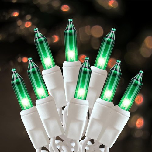 HISHINY Green Christmas Lights - 100 Count String Lights for Indoor/Outdoor Decor | UL Certified, 21 Feet