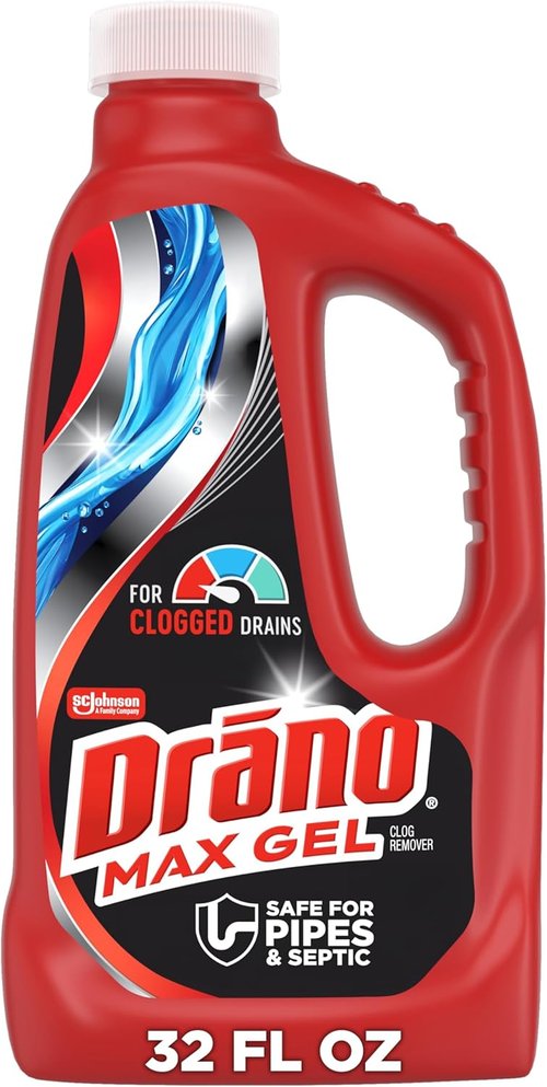 Drano Max Gel Drain Clog Remover - Fast-Acting Cleaner for Hair, Grease & Food Blockages | 32 Oz