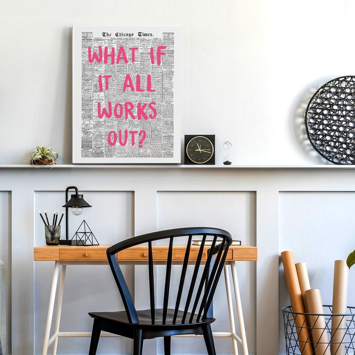 Regine Switzerland Inspirational Wall Art | Motivational Prints for Home & Office - 11x14 Inch Framed Pink
