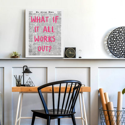 Regine Switzerland Inspirational Wall Art | Motivational Prints for Home & Office - 11x14 Inch Framed Pink