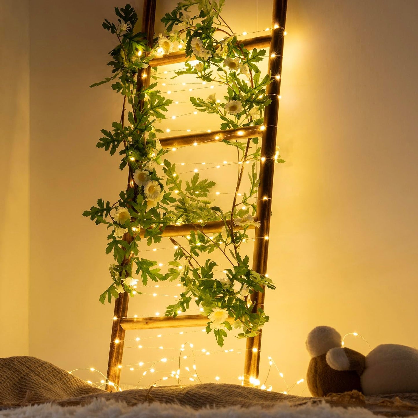 Skiennix 33FT 100LED Warm White Fairy Lights - Battery Operated, Waterproof String Lights for Indoor/Outdoor Use | Perfect for Christmas, Weddings, and Parties