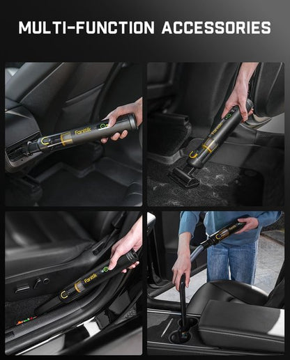 Fanttik Slim V10 APEX Cordless Car Vacuum - 4-in-1 Portable Handheld with 19kPa Suction Power | Smart Digital Display & 2 Modes (Black)