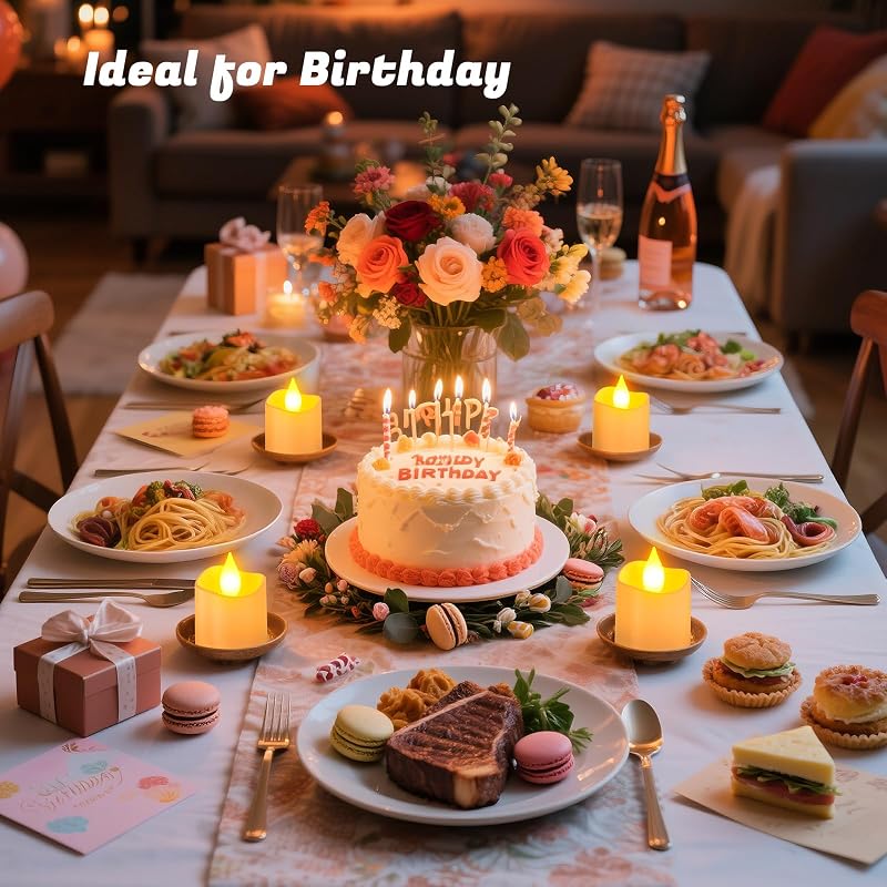 Rechargeable Flameless Candles with Remote & Charging Base — 12pcs with Charging Station