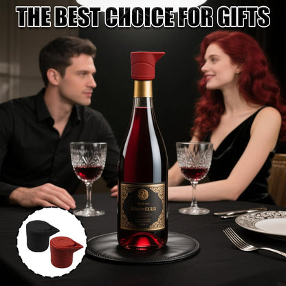 Silicone Wine Bottle Stopper, Wine Bottle Stoppers for Glass Bottles, Beverage Bottle Sealer, Reusable Beer Champagne Bottle Cover Wine Saver (Red-4 Pack)