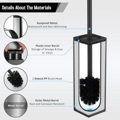 Regine Switzerland Stainless Steel Toilet Bowl Brush - Sleek Holder for Bathroom Organization