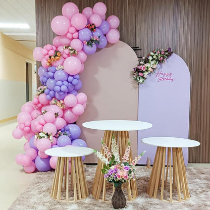 Regine Switzerland 60 PCS Pink & Purple Balloons - 12 Inch Metallic Latex for Princess Birthday & Baby Shower Decorations
