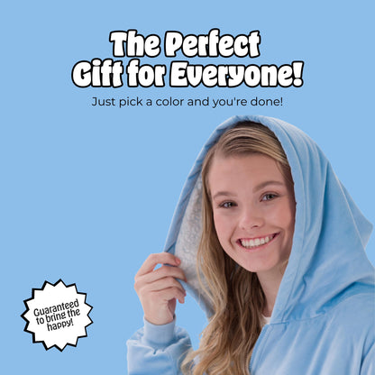 THE COMFY Original Quarter-Zip | Floor Length Sherpa Lined Microfiber Fleece Wearable Blanket, Oversized Design with Hood and Pocket, From Shark Tank, for Women & Men, Warm and Cozy Gifts
