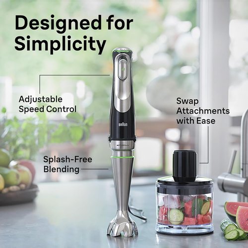 Braun MQ9137XI Hand Blender - MultiQuick 9 with iMode Technology for Effortless Blending