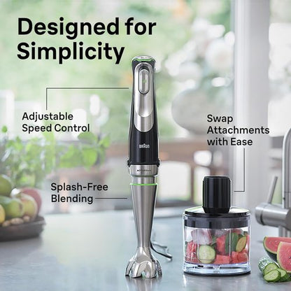 Braun MQ9137XI Hand Blender - MultiQuick 9 with iMode Technology for Effortless Blending