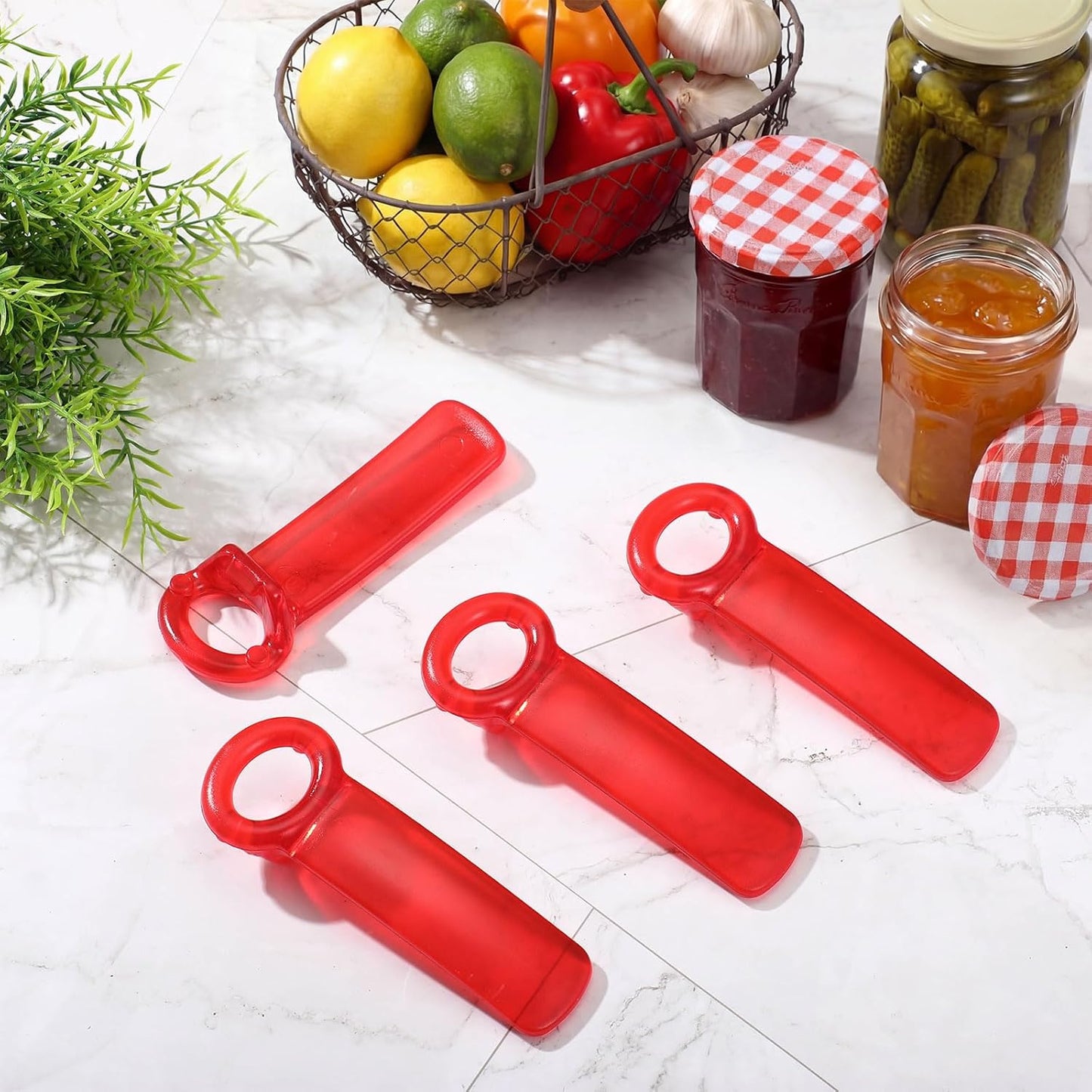 Skiennix Jar Lid Opener Set - 4 Easy Grip Tools for Seniors & Arthritis Relief | Kitchen Accessories