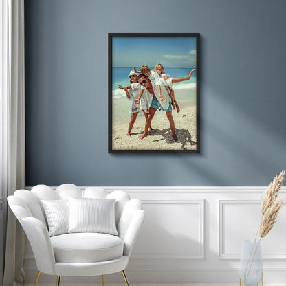 Wall26 Custom Framed Canvas Poster Art - Ready to Hang Home Decor for Living Room & Bedroom - 12"x16" Black