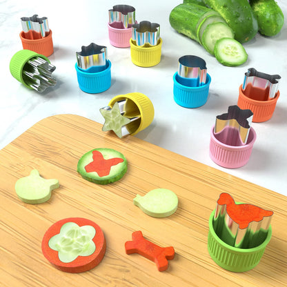 Sandwich Cutter and Sealer Set, Cookie Cutter set 53pcs, Mini Cookie Stamp Mold, Vegetable Fruit Cutter Molds, DIY and Food Decoration Tools