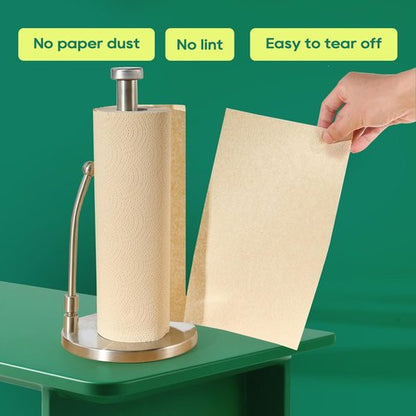 ECOlipak Paper Towels - Soft & Absorbent 2-Ply Kitchen Towels | 8 Rolls, Plastic-Free & Compostable