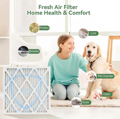 MERV 13 20x20x1 Air Filters by [Brand Name] - 4-Pack Electrostatic Pleated HVAC Filters | Captures Dust, Pollen & Pet Dander