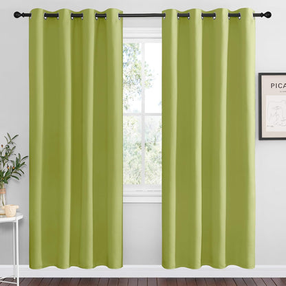 NICETOWN Blackout Curtains - Fresh Green Thermal Insulated Drapes | 78 Inches Long, 2 Panels, 55 Inches Wide