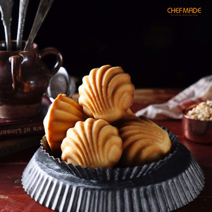 CHEFMADE Madeleine Pan, Nonstick 12 Cavity Spherical Shell Madeline Bakeware