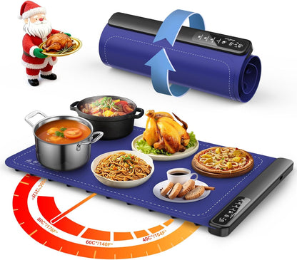 Skiennix Food Warming Mat - 4 Temperature Levels | Quick 8-Second Heating Tech | Perfect for Parties & Buffets