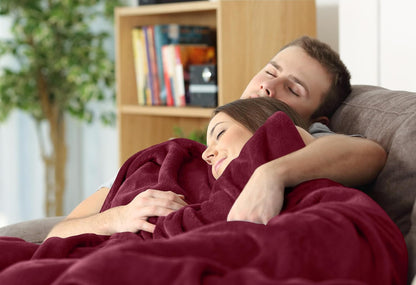 Utopia Bedding Fleece Blanket - Luxury Anti-Static Soft Microfiber Throw in Burgundy | 50x60 Inch