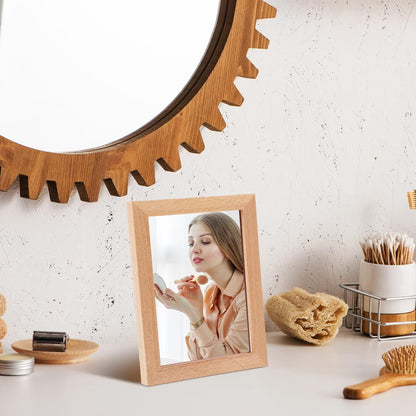 Uonlytech LED Photo Frame - Glowing Night Light Display for Pictures | Wooden USB Design