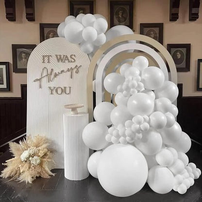 FOTIOMRG 120pcs White Latex Balloons - 5 Inch Helium Quality for Birthday & Wedding Decor