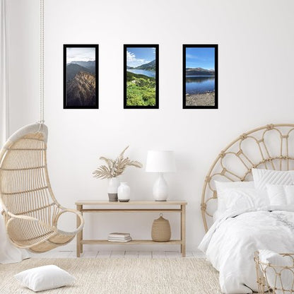 JCJMY 8x17 Black Picture Frame for Poster Photo, Horizontal & Vertical Formats, Wall Hanging, 8 x 17 Wall Gallery Poster Photo Frame
