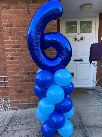 Number 8 Balloon - Night Blue 40 Inch Birthday Decoration for Girls | Perfect 8th Birthday Party Supplies