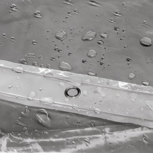 Barossa Design Extra Long Clear Black Shower Curtain Liner with 3 Magnets - 72" x 84" XL, Waterproof PEVA Lightweight Shower Liner for Bathroom, PVC Free, Metal Grommets - Clear Black, 72x84