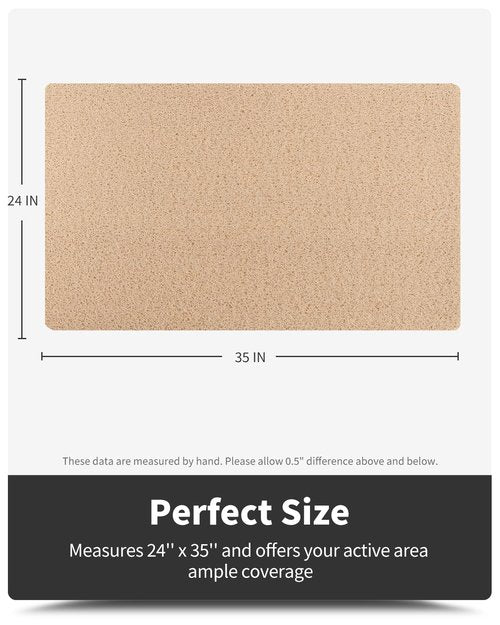 Non-Slip Bathtub Mat, 24x35 Inch, Shower Mats for Bath Tub, PVC Loofah Bathroom Mats for Wet Areas, Quick Drying