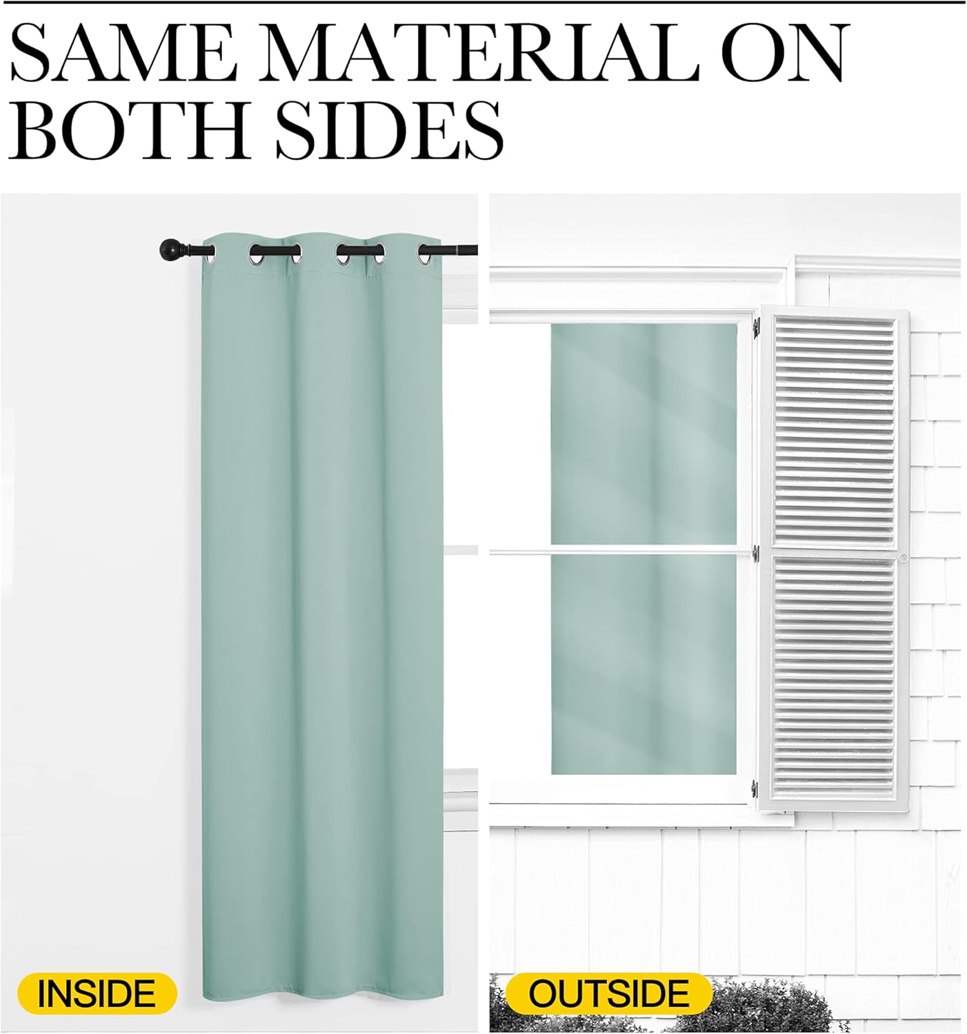 NICETOWN Thermal Insulated Blackout Curtains - Room Darkening Grommet Drapes | Aqua Blue, Set of 2 (29x45")