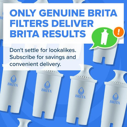 Brita Plus Water Filter, BPA-Free, High-Density Replacement Filter for Pitchers and Dispensers, Reduces 2x Contaminants*, Lasts Two Months or 40 Gallons, Includes 2 Filters