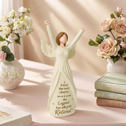 Regine Switzerland Retirement Gift - 7.5” Retired Angel Figurine for Women | Perfect for Coworkers & Friends