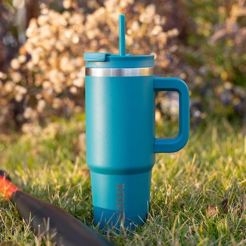 BJPKPK 40 Oz Insulated Tumbler - Stainless Steel Cup With Lid & Straw | Mint Color, Perfect For All Day Use