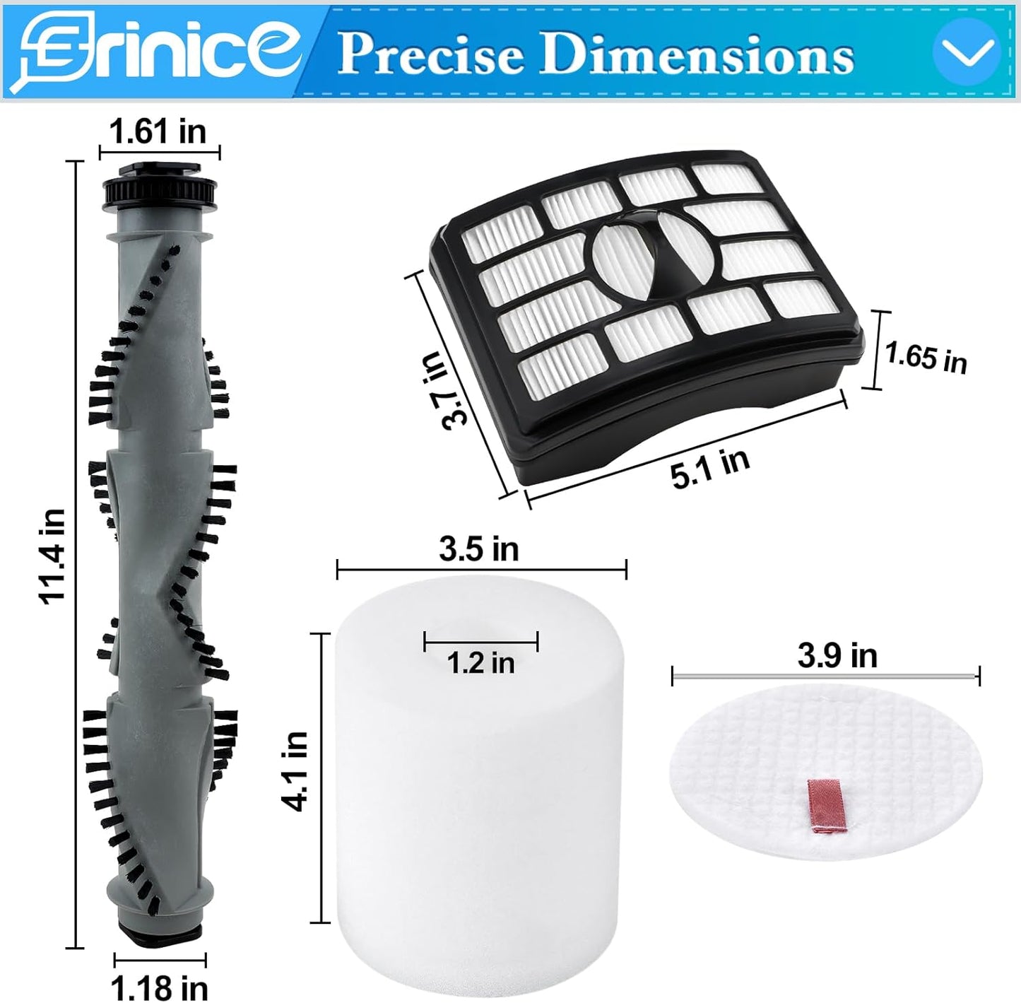 Skiennix Brush Roller Belts Filters Kit - Replacement Parts for Shark Rotator NV500 Series | Compatible with XFF500 & XHF500