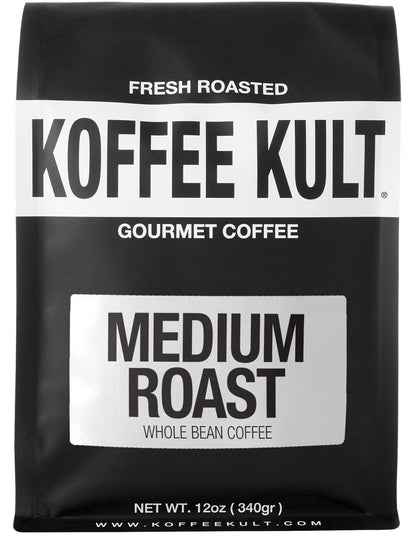 Koffee Kult Koffee Kult Medium Roast Smooth and Flavorful Medium Roast Whole Coffee Beans- Perfect for a Relaxing Cup Anytime (Medium Roast, 12oz)