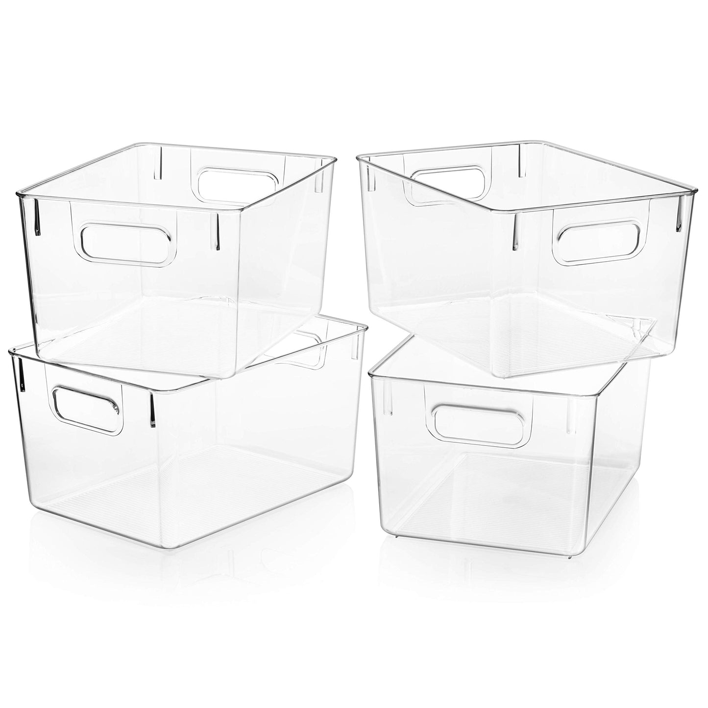 ClearSpace Clear Plastic Storage Bins – Pantry Organizers & Storage Containers, Cabinet Organizer - Home Organization Must Haves for Kitchen, Laundry Room, Office, Closet, Garage & Freezer