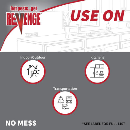 REVENGE Liquid Ant Bait Stations - Pack of 3, Ready-to-Use for Indoor & Outdoor Ant Control