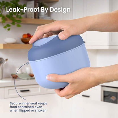 Bentgo Bowl - Insulated Leak-Resistant Bowl with Snack Compartment & Easy-Grip Design - BPA-Free, 21.2 oz (Slate)
