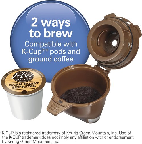 Hamilton Beach FlexBrew Coffee Maker - Versatile Single Serve Machine for Pods & Grounds | Black