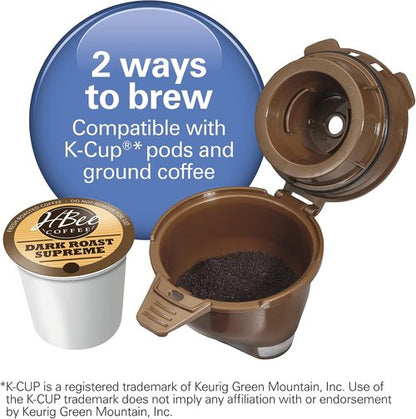 Hamilton Beach FlexBrew Coffee Maker - Versatile Single Serve Machine for Pods & Grounds | Black