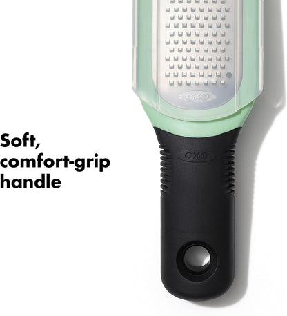 OXO Good Grips Ginger & Garlic Grater - Etched Design for Effortless Grating | Durable Kitchen Tool