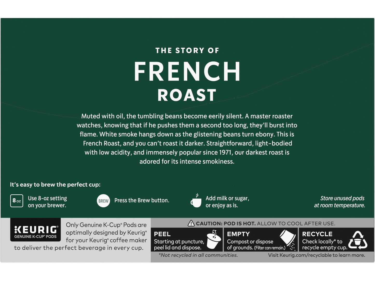 Starbucks Coffee K-Cup Pods, French Roast, Dark Roast Ground Coffee K-Cups for Keurig Brewers, 100% Arabica Coffee, 10 CT K-Cup Pods/Box (Pack of 3 Boxes)