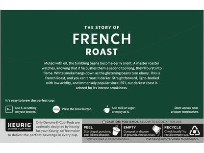 Starbucks Coffee K-Cup Pods, French Roast, Dark Roast Ground Coffee K-Cups for Keurig Brewers, 100% Arabica Coffee, 10 CT K-Cup Pods/Box (Pack of 3 Boxes)