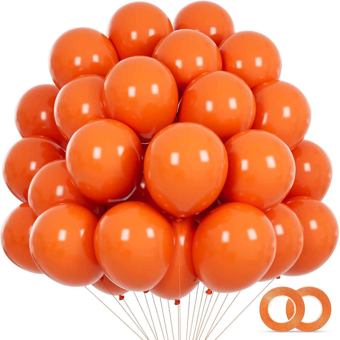 Orange Balloons - 110 Pcs Mini 5-Inch Thick Latex Balloons for Birthday & Wedding Decor